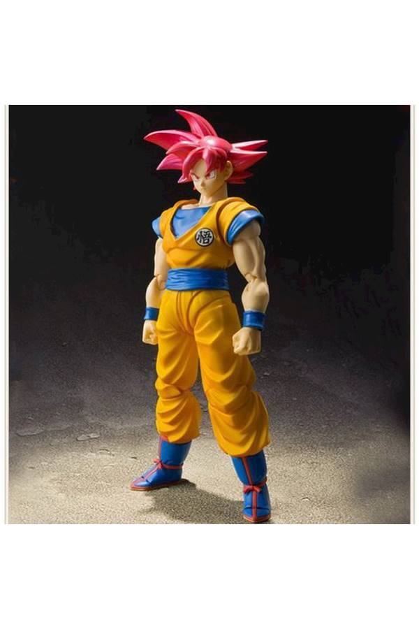 مجسم شخصية الأكشن سون جوكو سوبر سايان بالزي الأحمر من مسلسل "Dragon Ball Super"