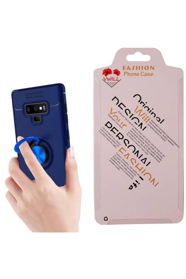 Protective Case Cover With Ring Holder For Samsung Galaxy Note 9 Blue - Image 5