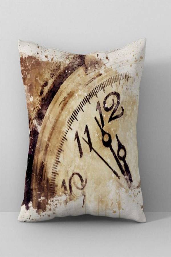 Printed Cushion Cover Polyester Brown/Beige - Image 1