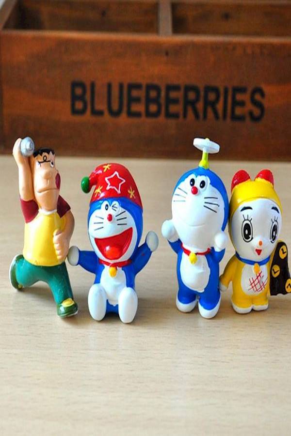 null - 10-Piece Doraemon Figurine Set - Image 1