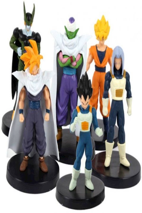 مجموعة مجسمات لعبة لشخصيات مستوحاة من مسلسل "Dragon Ball" مكونة من 6 قطع من مجموعة الراتنج للتزيين الداخلي