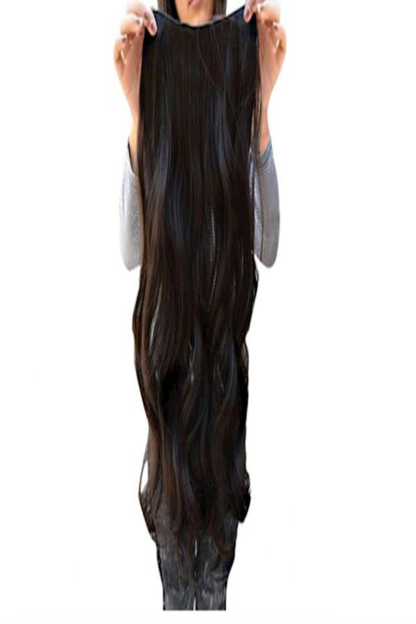 Crystal Hair 18 Inch Clip In Remy Human Hair Extension, Natural Black-S - Image 2