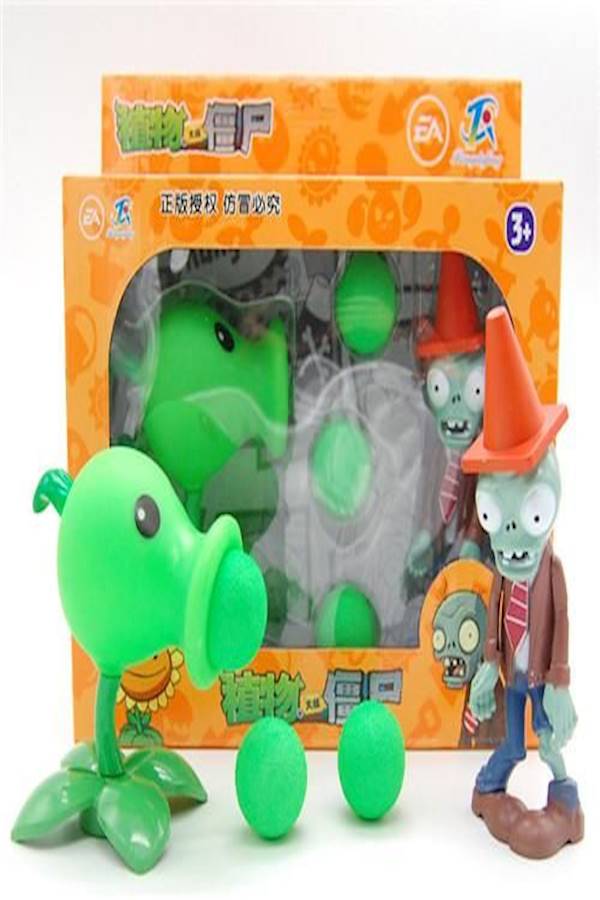 مجموعة ألعاب قاذف البازلاء وحاجز الطريق من لعبة "Plants Vs Zombies" - Image 1