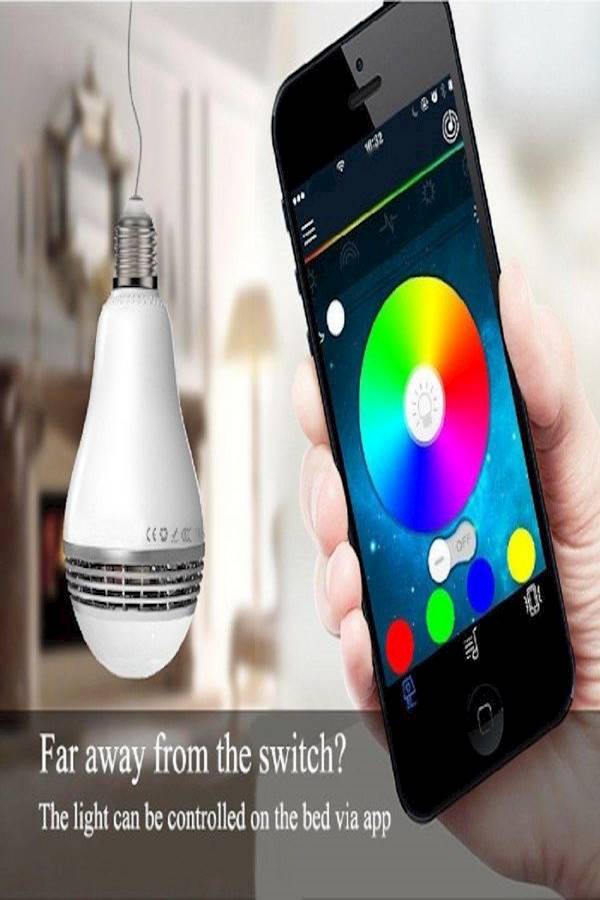 LED Light Bulb Bluetooth Speaker White - Image 4