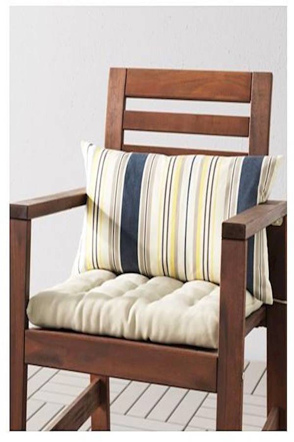 Outdoor Cushion polyester Beige/Blue 59x30x15cm  - Image 2