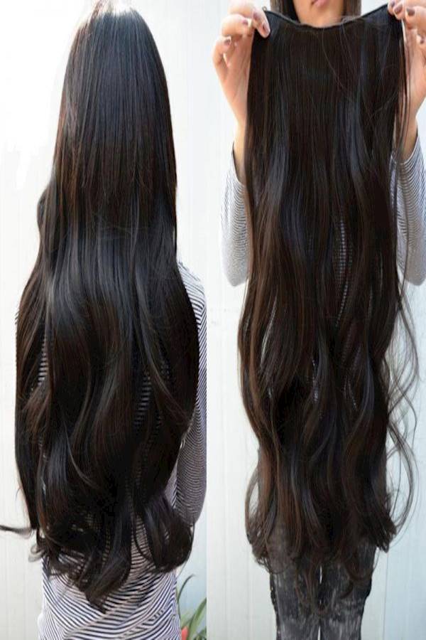 Clip In Brazilian Remy Human Hair Extension Body Wave 20 Inches Synthetic