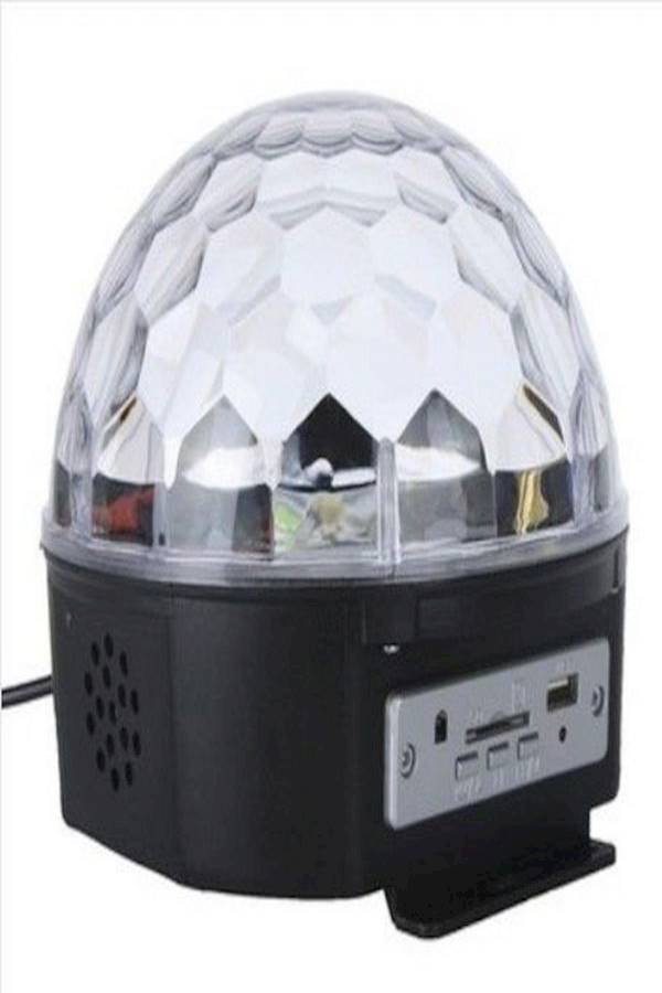 مكبر صوت متعدد الوسائط ومزود بإضاءة LED ديسكو أسود - Image 1