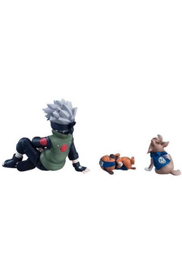 Naruto Hatake Kakashi With Dogs Statue Set