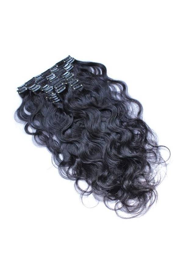 مشبك وصلة شعر بنمط برازيلي أسود 24بوصة - Image 3