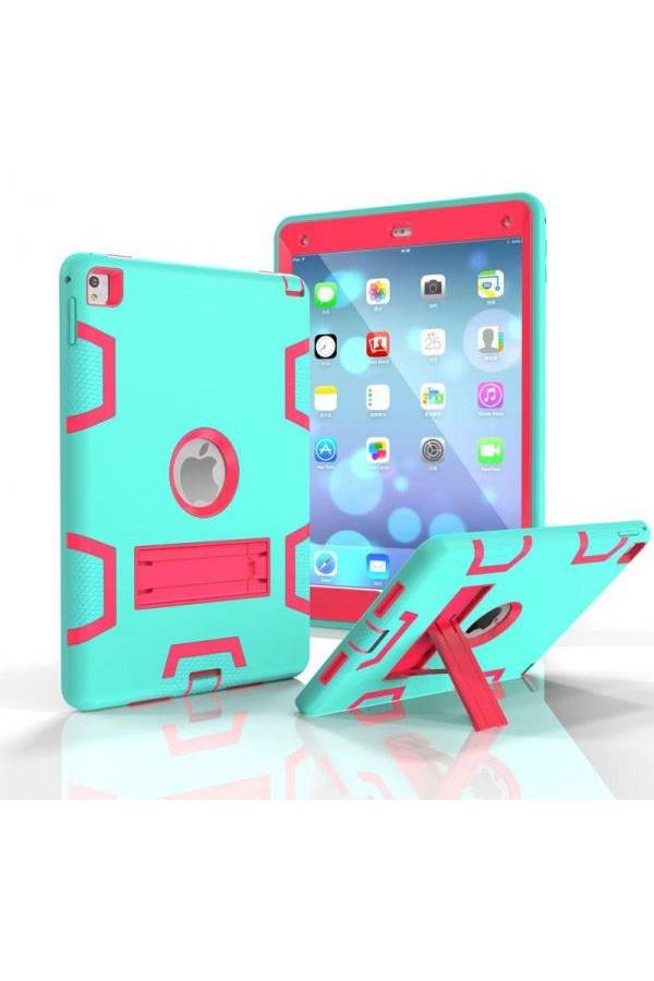 Heavy Duty Defender Hybrid Shockproof Dirtproof Kickstand Smart Case Cover For Apple iPad Pro 9.7 Inch Aqua  - Image 1