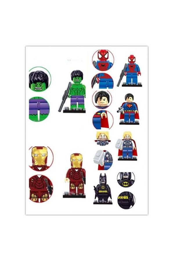 مجموعة مكعبات بناء الأبطال الخارقون تحوي 8 قطع - Image 4
