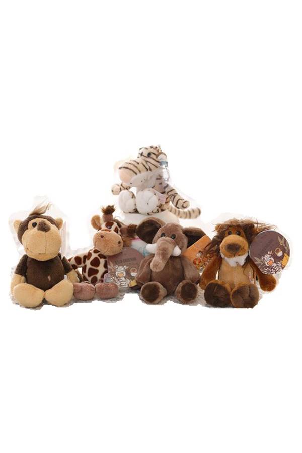 Animal Plush toy suit, monkey, elephant, long deer, lion, tiger, 5pcs, WA006 