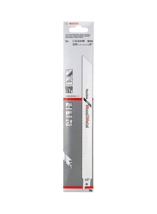 BOSCH 5-Piece Pallet Repair Saw Blade Set Silver 225mm  - Image 1