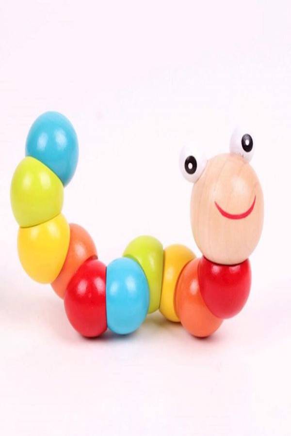 Wooden Twisting Puzzle Caterpillar Toy - Image 4