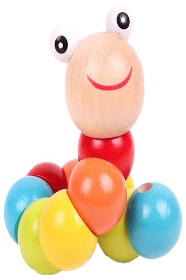 Wooden Twisting Puzzle Caterpillar Toy - Image 1