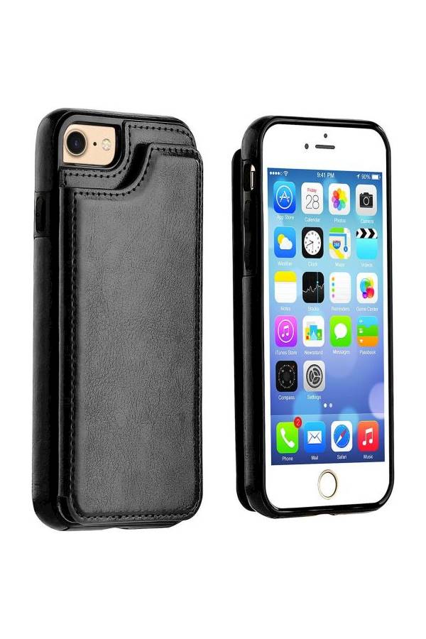 Protective Wallet Case With Card Holder For Apple iPhone 7 4.7-Inch Black