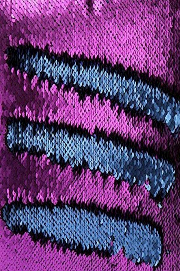 Mocofo Reversible Sequins Cushion Cover Blue/Purple 16x16grams - Image 3