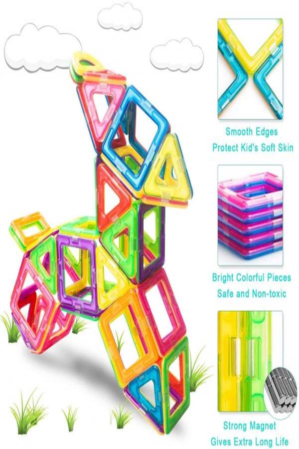 77-Piece Magnetic Building Blocks Set 77 - Image 4