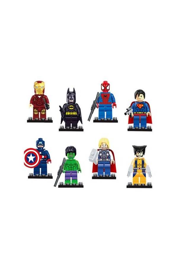 مجموعة مكعبات بناء الأبطال الخارقون تحوي 8 قطع - Image 1