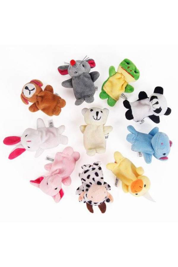 10- Piece Colourful Animal Finger Toy Set 3 x 7cm - Image 3