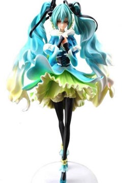 Anime Girl Hatsune Miku Vocaloid Miku Long Hair Model 28cm