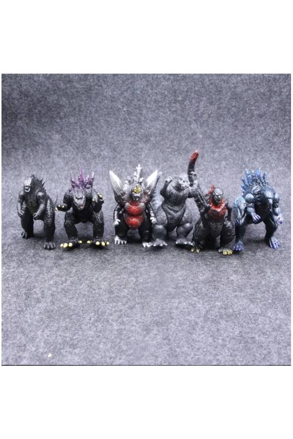Generic - 6-Piece Godzilla Dinosaurs Dragons Collectible Model Action Figure Toy Set - Image 1