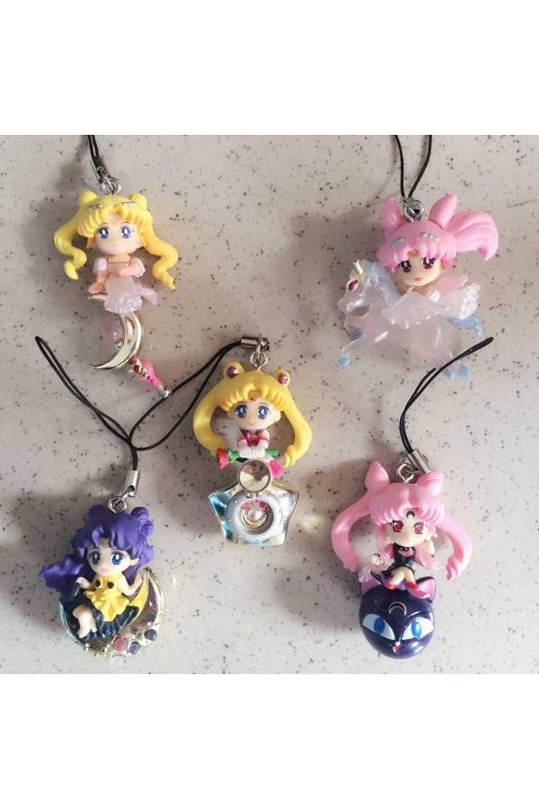 Generic - 5-Piece Twinkle Dolly Sailor Moon Keychain Set 5cm - Image 1
