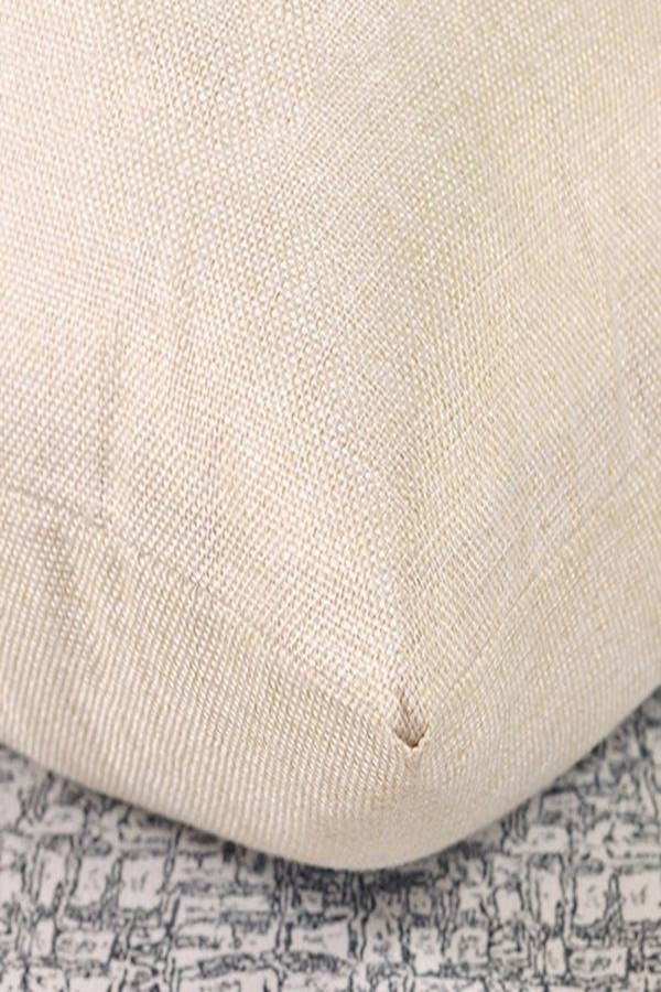 غطاء وسادة مزين بطبعة غزال linen أصفر/بيج - Image 3