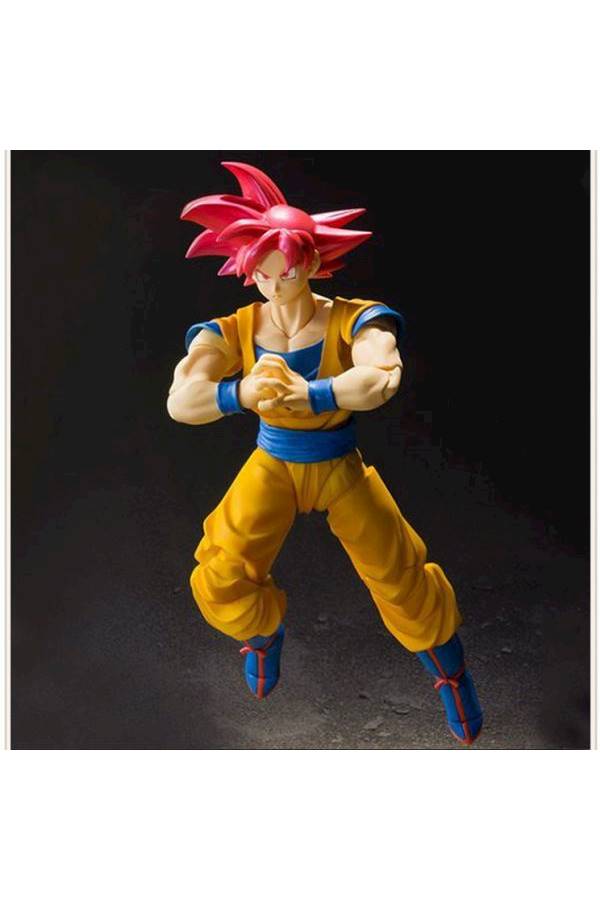 مجسم شخصية الأكشن سون جوكو سوبر سايان بالزي الأحمر من مسلسل "Dragon Ball Super"