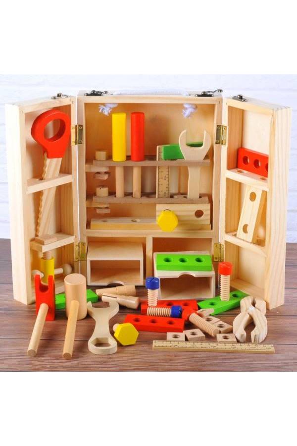 طقم صندوق أدوات محمول يحاكي صندوق العدة الحقيقي يمكنك استخدامه بنفسك - Image 4