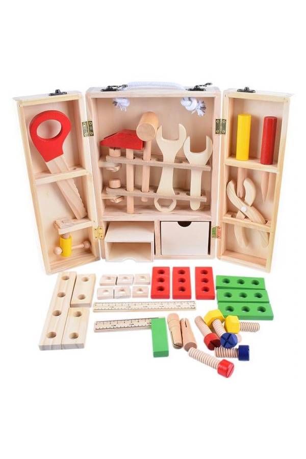 طقم صندوق أدوات محمول يحاكي صندوق العدة الحقيقي يمكنك استخدامه بنفسك - Image 1