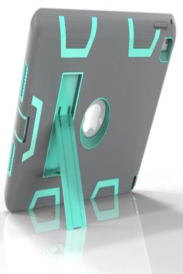 Anti Finger Rubber Shockproof Heavy Duty Tough Cover Smart Case For Apple iPad Air 2 Multi Color - Image 2