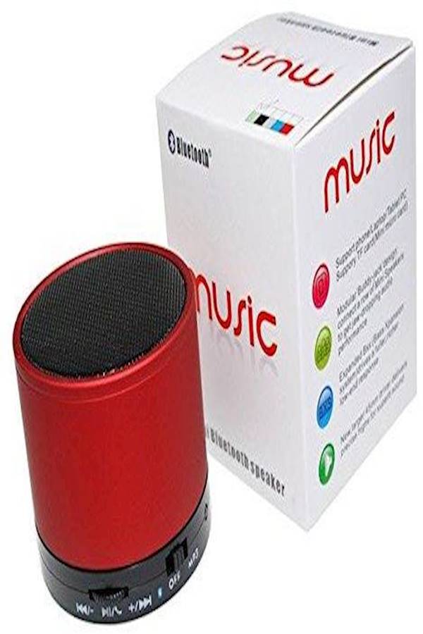Portable Bluetooth Speaker With TF SD Card Red/Black - Image 2
