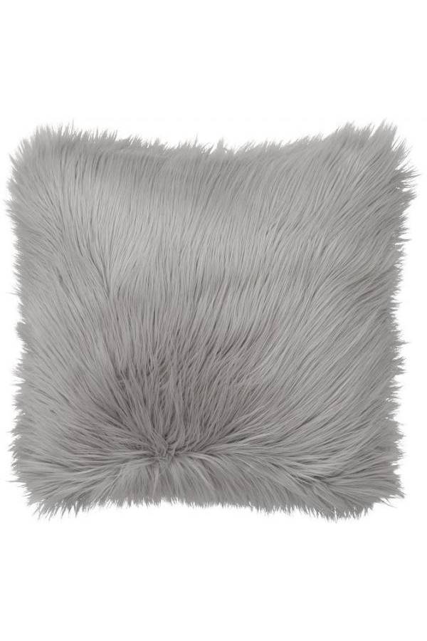 وسادة من الفراء الناعم مع حشوة بوليستر رمادي 40x40Ø³Ù†ØªÙŠÙ…ØªØ± - Image 2