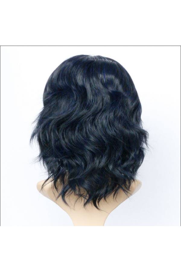 Short Curly Hair Wig Black 35cm - Image 3