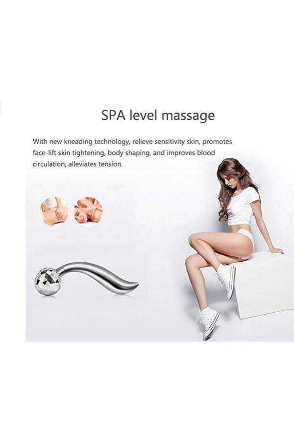3D Face Massage Roller Silver 168grams - Image 2