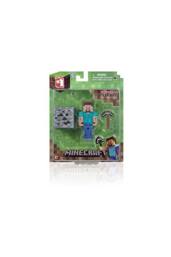 Minecraft  Pickaxe Steve PVC action figure  Building blocks