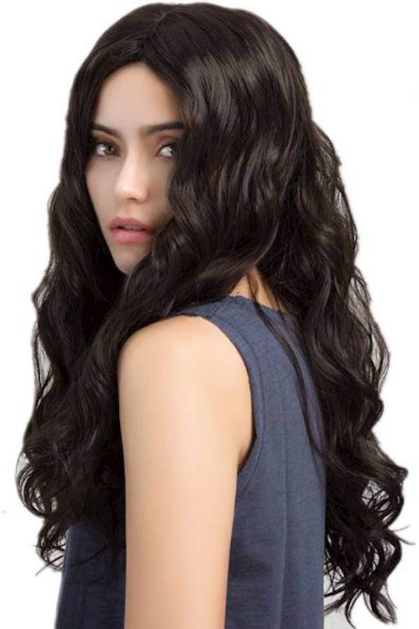Long Wavy Hair Wig Black - Image 3