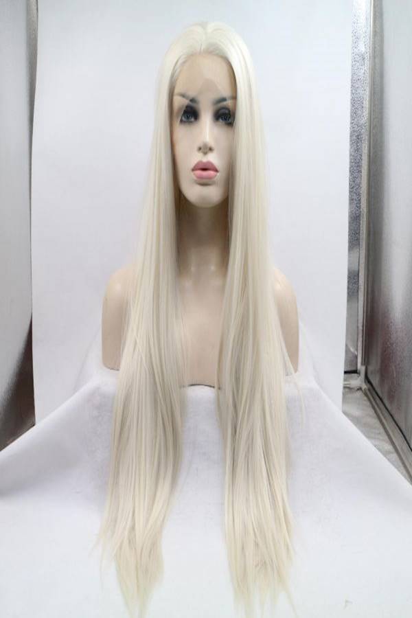 Front Lace Wig Grey/White - Image 3