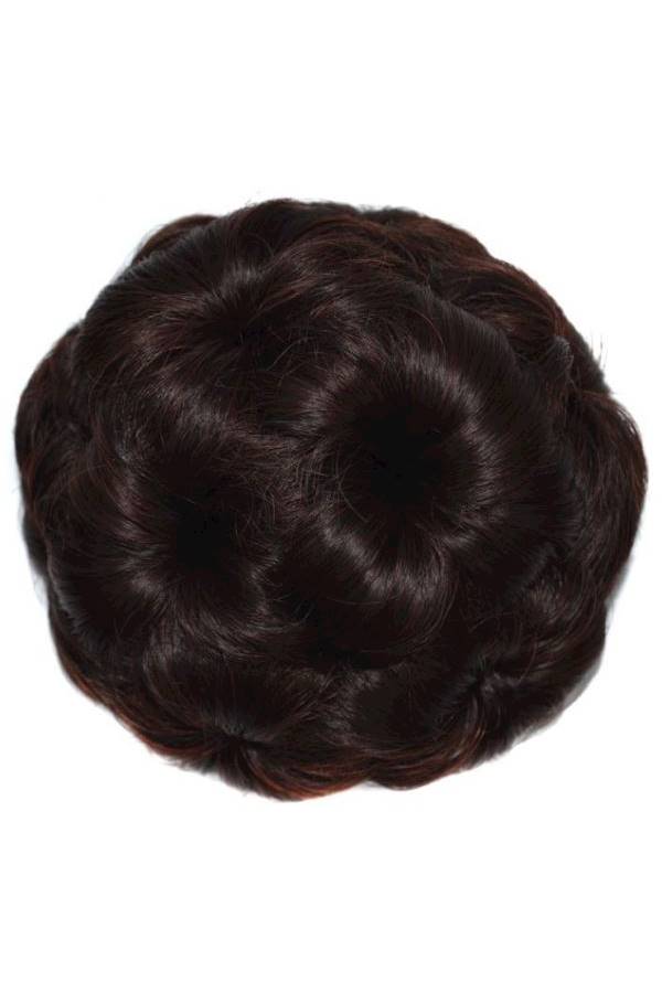 Synthetic Hair Bun Claw Brown S