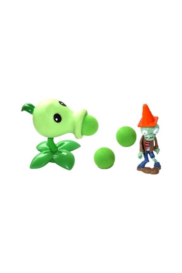 مجموعة ألعاب قاذف البازلاء وحاجز الطريق من لعبة "Plants Vs Zombies" - Image 2