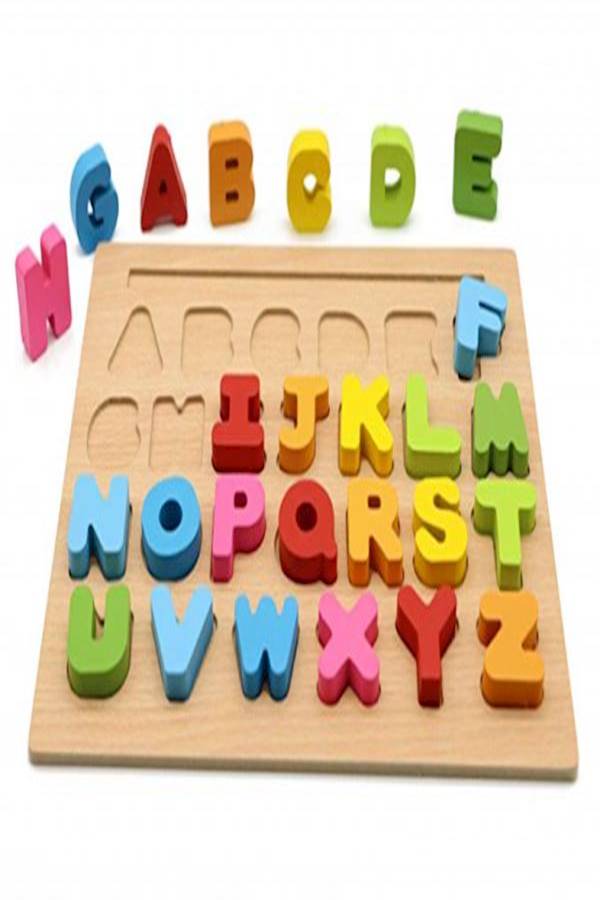 English Alphabet Wooden Block Set - Image 2