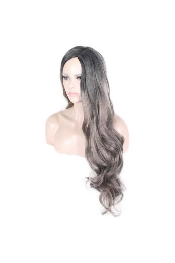 Natural Looking Curly Wig Grey 80cm - Image 3