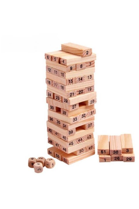 54-Piece Domino Jenga Building Blocks 54