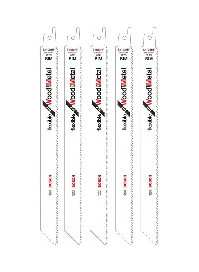 BOSCH 5-Piece Pallet Repair Saw Blade Set Silver 225mm  - Image 2