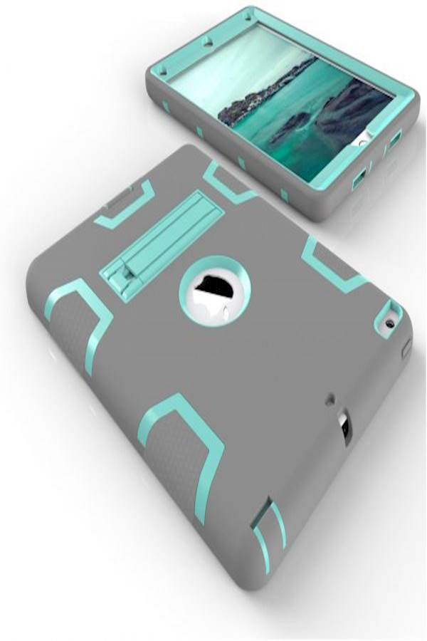 Hybrid Armor Shockproof Case Stand Hard Cover For Apple iPad Mini 4 ray - Teal Turquoise - Image 2