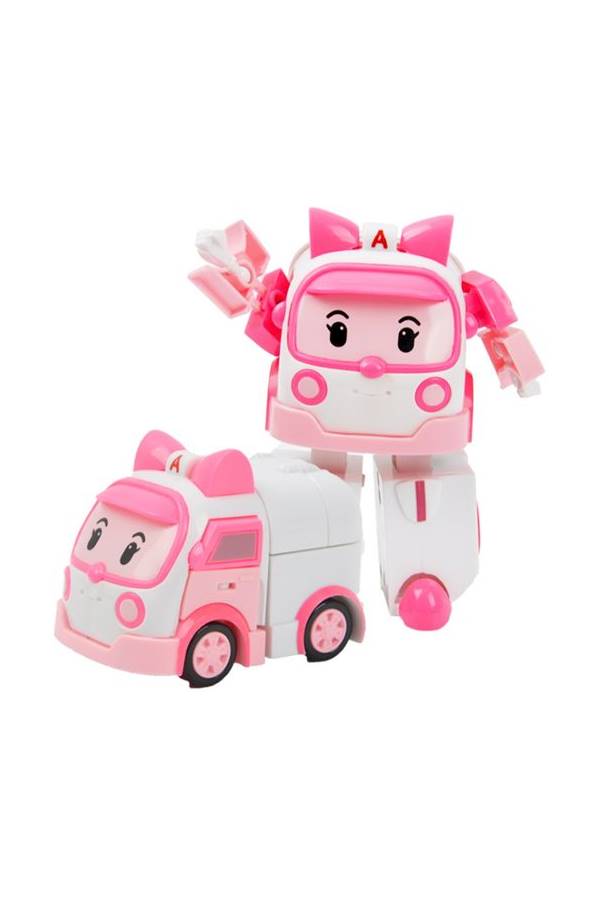 Transformation Robot Poli Amber Roy Car Toy 12cm