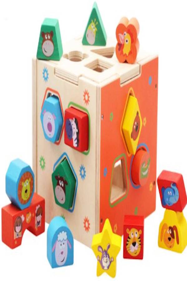 لعبة ألغاز لتثبيت الحيوانات مصنوعة من الخشب