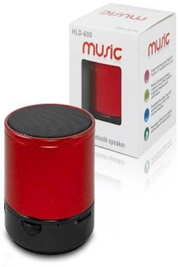 Portable Bluetooth Speaker With TF SD Card Red/Black - Image 1