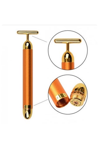 is a vibrator better than sex SHUBONIK 24k Gold Energy Beauty Bar Electric Vibration Facial Massager main image 1